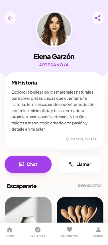 Perfil vendedor